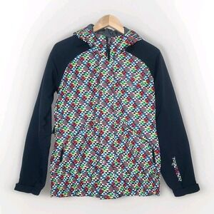 Bonfire Snowboarding Womens Small Outdoor Zip Snow Ski Athletic‎ Black Multi